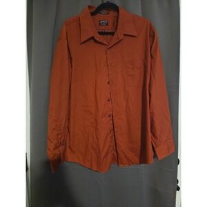 Arrow USA 1851 Red Fitted Button Down, Men's 18 34/35 Shirt, Wrinkle Free